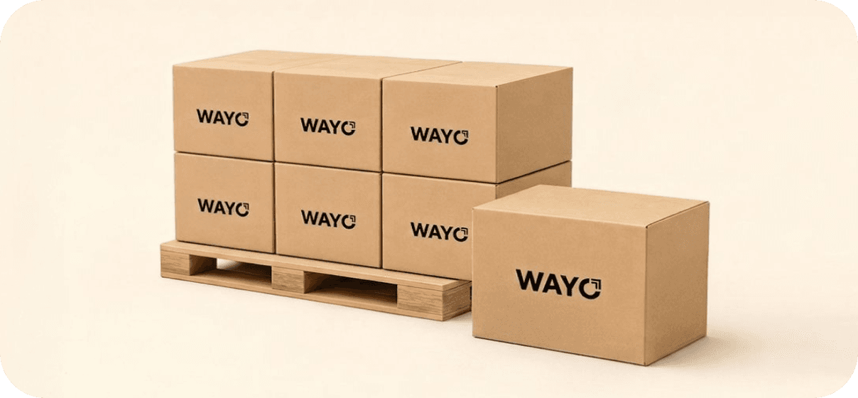 Wayo boxes prepared for a bulk shipment